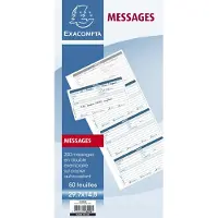 Exacompta 5x Notitieboekje 29,7x14,8cm - telefoonboodschappen (4 per blad) - 50 bladen dupli zelfkopiërend - - 13290E