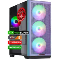 Screenon - Game Computer / Gaming PC - Ryzen 9 - 1TB M.2 SSD - 32GB RAM - RTX 4080 Super - Windows 11