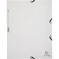 Exacompta 3-Flap map 55506E Wit Glanzend karton 24 x 32 cm 25 Stuks