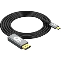 Drivv. USB C naar Displayport Kabel - 8K 60Hz 4K 120Hz - Thunderbolt 3 - Geschikt Voor Apple / iMac / Macbook (Pro) - 1.8 meter