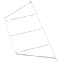 Actona Belfast Rechthoekige Wandplankenset - Wit Staal, 25,5x1,2x63cm - - Wandrek - Wit - Staal