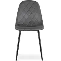 Leobert Fauteuil - - Asti - Donkergrijs fluweel - 44,5 x 50,5 x 87,5 cm - Set van 4