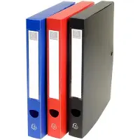 Exacompta 10x Ondoorzichtige klasseerdoose PP 7/10de Rug 40mm - A4 - Zwart - 54631E