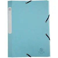 Exacompta Aquarel Archiefdoos 18560E A4 Gewafeld karton Elastiek 25 (B) x 2,5 (D) x 33 (H) cm Kleurenassortiment 25 mm 10 Stuks