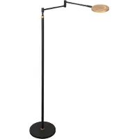 Steinhauer Design leeslamp Soleil zwart met gouden kap