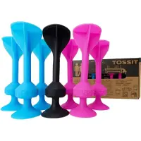999 Games - Tossit - Starter Pack - Blauw-Roze - Darts - Petanque - Geavanceerde siliconen dart - HET LEVEN IS LEUK, JUST TOSS IT! - Voor binnen en buiten