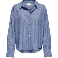 ONLY Blouse 'JDYMILA' blauw denim / wit