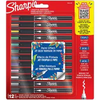 Sharpie – Acryl Marker diverse kleuren Brush tip – 12-Blister