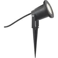 QAZQA Moderne prikspot zwart incl. LED verstelbaar met snoer en stekker 250cm IP65 - Basic