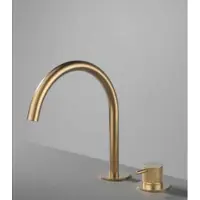 Hotbath Cobber X CX023 wastafelkraan 2-gats geborsteld zwart PVD