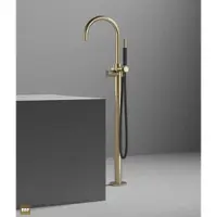Hotbath Cobber X CX187EXT Afbouwdeel Voor Vrijstaande Badkraan - Verouderd Messing - Messing - Kranen, Badkranen, Vrijstaande Badkranen