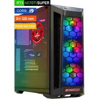 Screenon - Game Computer / Gaming PC - Intel Core i9 - 2TB M.2 SSD - 64GB RAM - RTX 4070 Ti Super - Windows 11