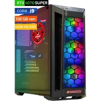 Screenon - Game Computer / Gaming PC - Intel Core i9 - 4TB M.2 SSD - 128GB RAM - RTX 4070 Super - Windows 11
