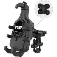 RAM Mount Quick-Grip Pro Telefoonbevestiging met Trillingsdemping + U-Bout Basis