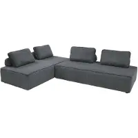 Sweeek Fauteuils in corduroy 2 zitplaatsen (set van 2) Donkergrijs