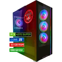 Screenon - Game Computer / Gaming PC - Intel Core i5 - 1TB M.2 SSD - 32GB RAM - RTX 4070 Super - Windows 11