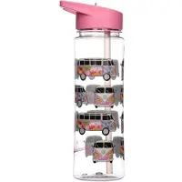 Puckator Volkswagen Busje VW T1 Summer Ecozen Waterfles 550ml Flip Straw