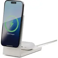 Native Union Rise 2in1 Wireless Charger for iPhone and Airpods - Sandstone - MagSafe - Qi2 - 15W
