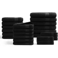 DoubleDry Hotel handdoeken 30-delig set 100% katoen 500 g/m2 zacht &