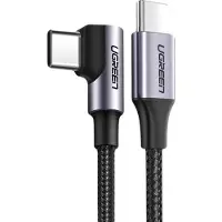 UGREEN - haakse - kabel USB Type C - USB Type C Stroomvoorziening - 60 - W - 20 - V - 3 - A - 2 - m - zwartgrijs - (US255 - 50125)