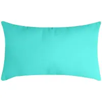 Stof Textile sierkussen Nelson - aqua blauw - 30 x 50 cm - bank kussens - zitkussens - binnen/buiten - polyester