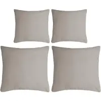 Stof Textile sierkussen Nelson - set 4x - beige - 2 formaten - bank kussens - polyester