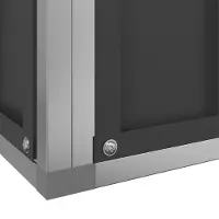 vidaXL Volière met verlengstuk 932x307x212 m staal zilverkleurig