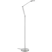 Knapstein LED-vloerlamp Artemis, dimbaar, alu / grijs / zink, Woon-/ Eetkamer, metaal, Modern, LED vloerlamp