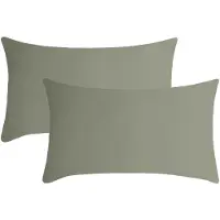 Stof Textile sierkussen Nelson - 2x - groen - 30 x 50 cm - bank kussens - zitkussens - binnen/buiten - polyester