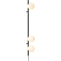 QAZQA Design wandlamp zwart met mat glas 3-lichts - Vertical