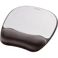 Fellowes muismat met polssteun, met memory foam, zwart/zilver