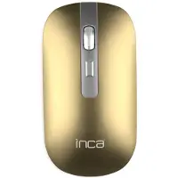 Inca Muis IWM-531RS Bluetooth & Wirel., Batterij, Spec.Metallic Si (Draadloze), Muis, Geel