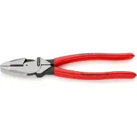 Knipex Kracht-kombitang "Lineman's Pliers" Amerikaans model | Anti-slip kunststof bekleed | Lengte 240 mm - 09 01 240