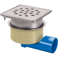 HorecaTraders Afvoerput | RVS | 75l/min | 200 x 200 mm