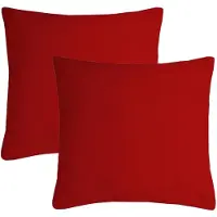 Stof Textile sierkussen Nelson - 2x - rood - 40 x 40 cm - bank kussens - zitkussens - binnen/buiten - polyester