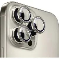 Ntech iPhone 16 Pro / 16 Pro Max Camera Lens Screen Protector Titanium Gray - Screenprotector - Camera Protector iPhone 16 Pro