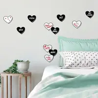 RoomMates Muurstickers Real Talk Conversation Hearts - - Wall_stickers - Wit; Zwart - Vinyl