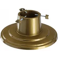 Kadax Kerstboomstandaard, kerstboomstandaard met waterreservoir, dennenboomstandaard voor een echte boom, kunststof standaard voor een kerstboom (goud/boomhoogte tot 2 m)
