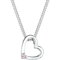 Elli - Halsketting - Dames Hart Hanger met Kristal in 925 Sterling Zilver - Dames