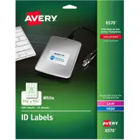Avery 6570 etiket Rechthoek Permanent Wit 480 stuk(s)