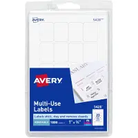 Avery Self-Adhesive Removable Labels 0.75 x 1 Inches White 1000 per Pack (05428)