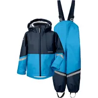 Didriksons Regenkleidung m. Träger - Waterman - Scharf Blue/Navy - - 80 - Regenkleidung