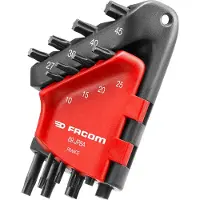 Facom 89.jp haakse inbussleutels torx; in houder - 89.JP8A
