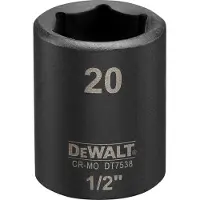 DeWalt DT7538 Krachtdop 1/2" kort | 20mm