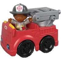 Fisher-Price Little People Peuter Speelgoed voor de Redding Brandweerwagen Duw A