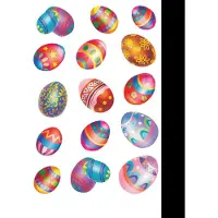 Herma Stickers paaseitjes met glitter - 10 stuks