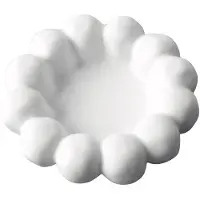 DBKD Bright Plate Kaarsbord Ø17 Cm Wit - Kaarshouders Keramiek White - 20221002W