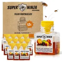 Super Ninja Fruitvliegjes Vanger - 12 Fruitvliegjes vallen - Zeer Effectieve en Ecologische Insectenval om Fruitvliegjes te Bestrijden - Direct Werkzaam, Milieu vriendelijke & Veilige Fruitvliegjesval