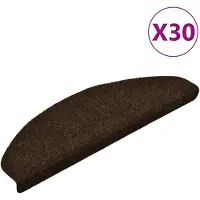 vidaXL Trapmatten Zelfklevend 30 stuks 65x21x4 cm Bruin Halfrond Groot