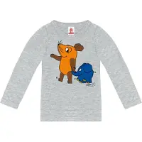 Logoshirt Shirt 'Maus & Elefant' grijs / gemengde kleuren
